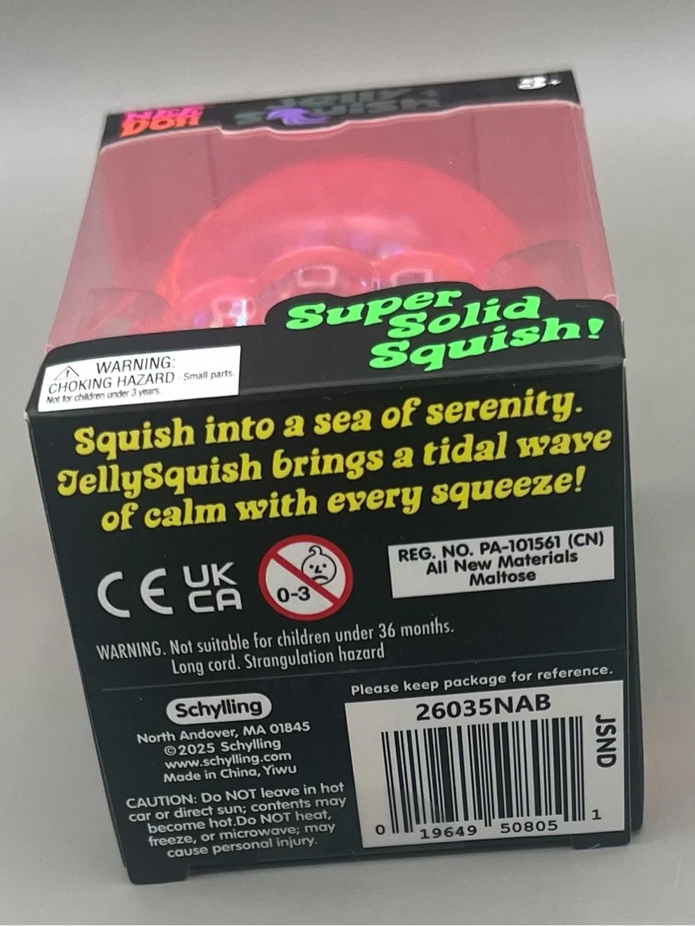 Authentic NeeDoh JELLY SQUISH Glitter PINK Super Solid Squish Fidget Squishy NEW